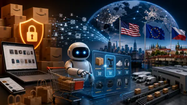 Amazon začíná válku s AI agenty. Jenže v Evropě mu mohou paradoxně chybět