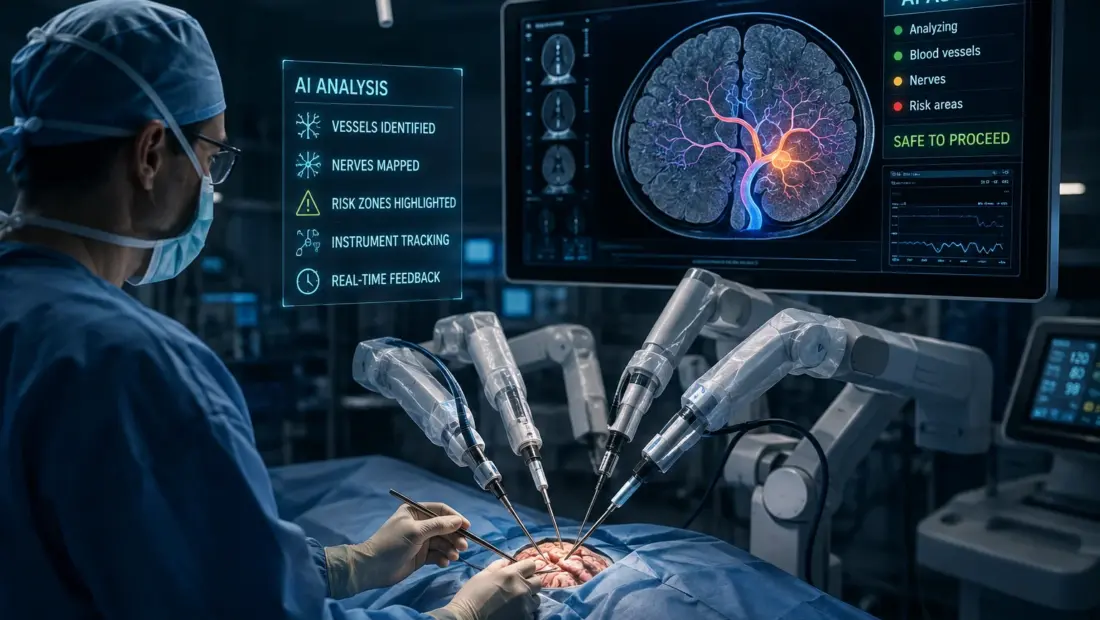 Chirurgický robot asistovaný umělou inteligencí při operaci