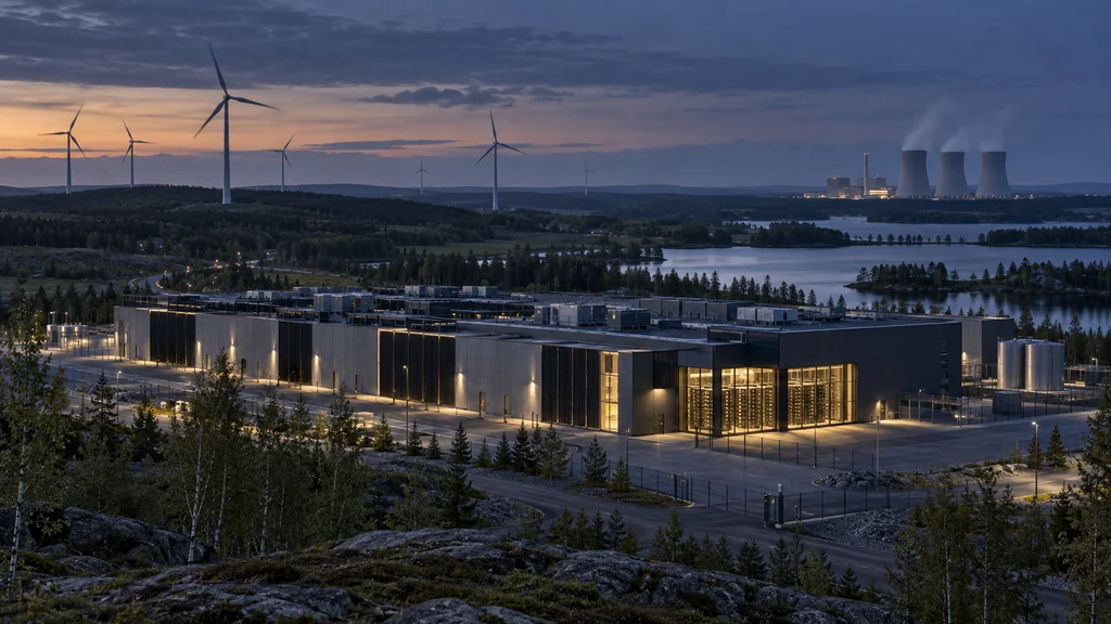 Finské datové centrum s větrnými turbínami a čistou energií