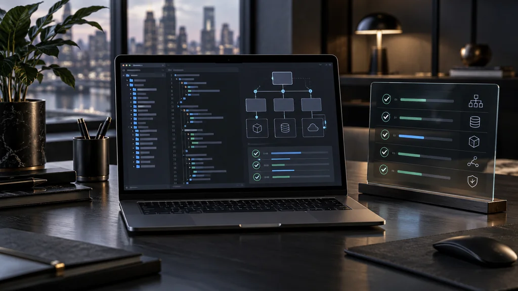 Notebook s benchmarkem pro kontrolu architektury softwarových agentů