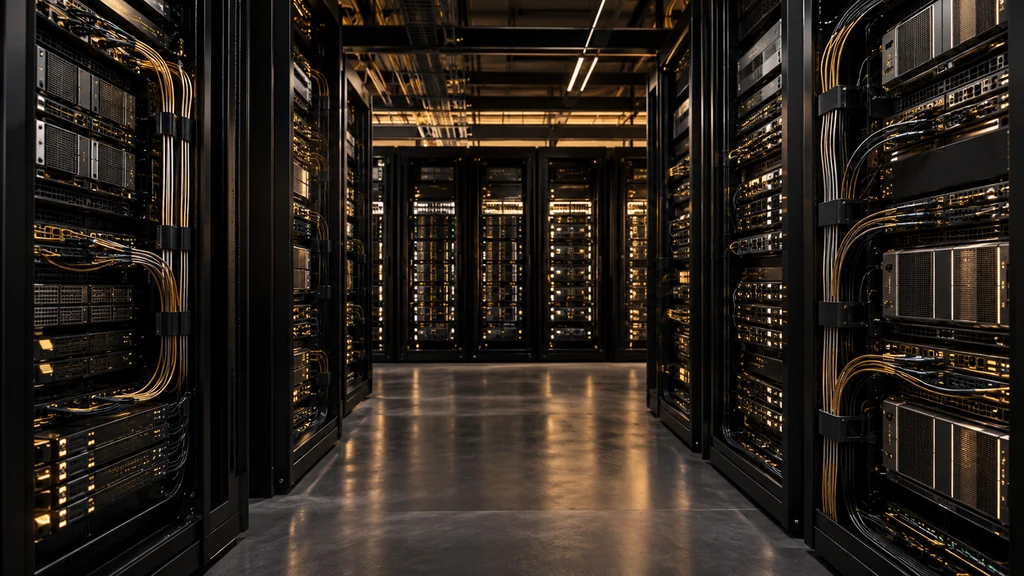 AI accelerator boards and fiber network in a data center