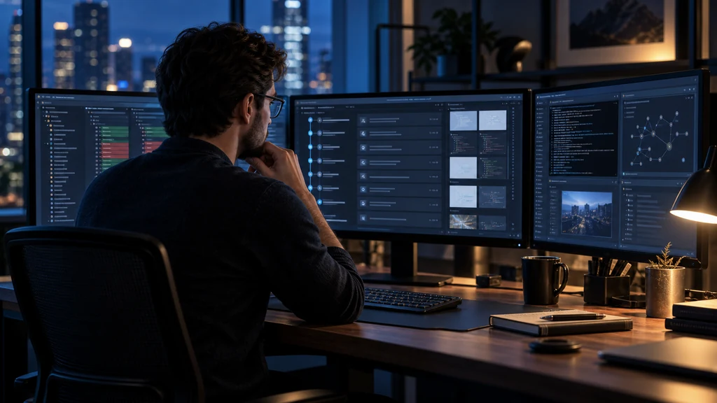 Vývojář kontroluje auditní stopu práce AI coding agenta