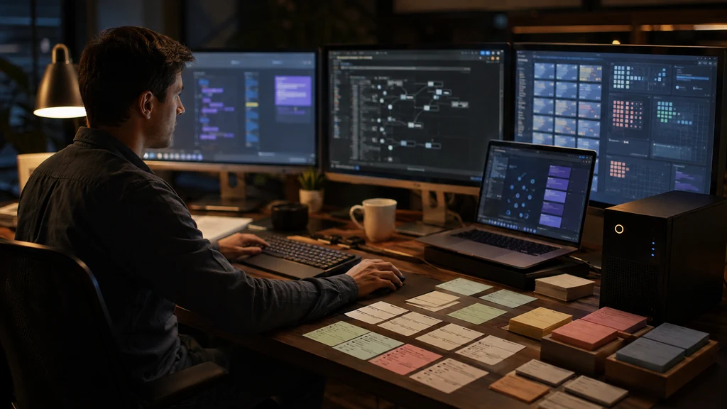 Developer using local AI coding memory stored in a database