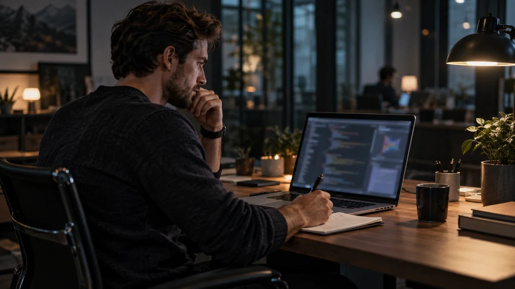 Developer refining concise instructions for an AI coding assistant