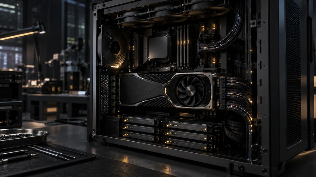 Počítač s GPU a SSD pro běh velkého AI modelu