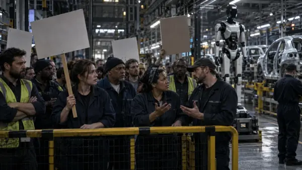 Strach z humanoidních robotů vyvolal stávku dělníků v továrně Hyundai