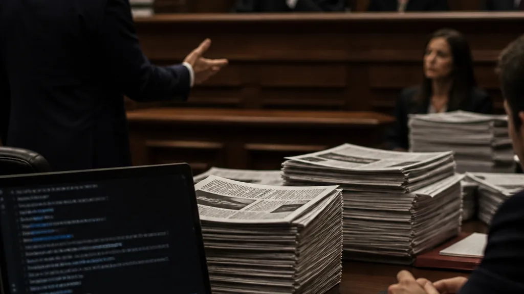 Notebook a dokumenty v právním sporu o trénovací data AI