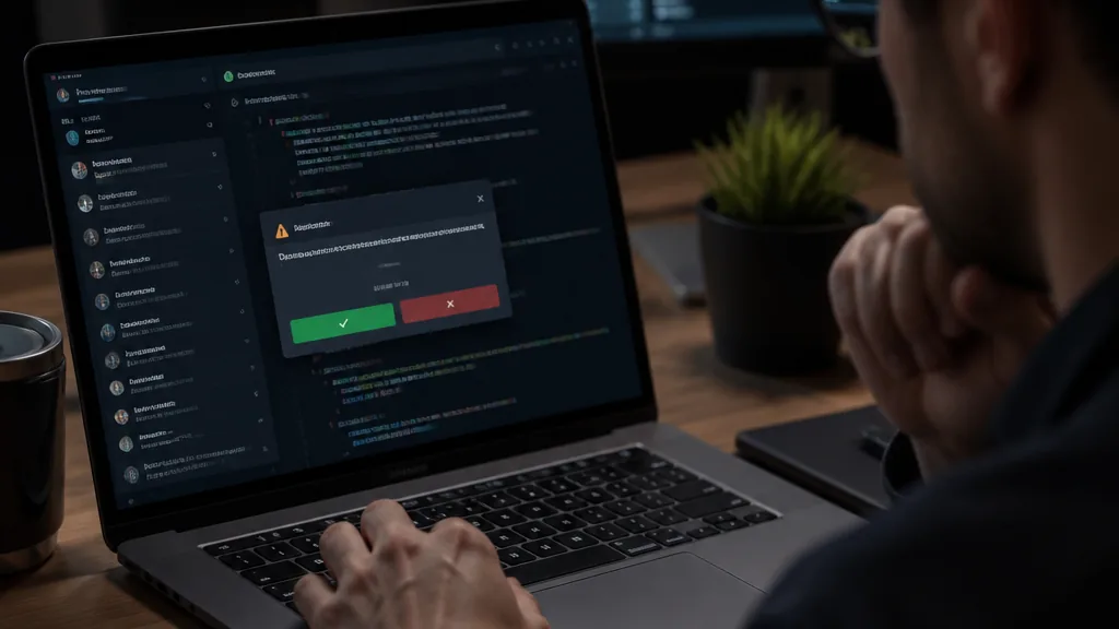 Člověk schvaluje rizikovou akci AI coding agenta