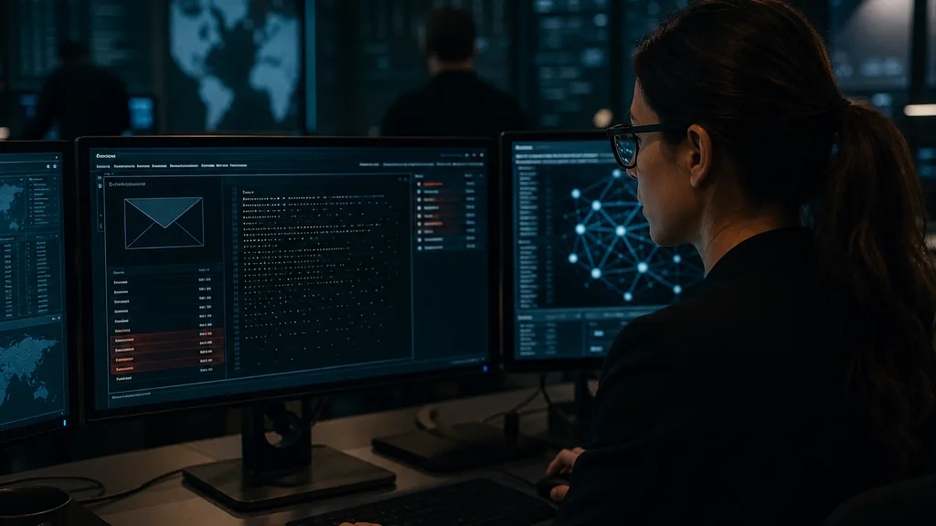 Analytik zkoumá skrytý obsah v e-mailovém filtru