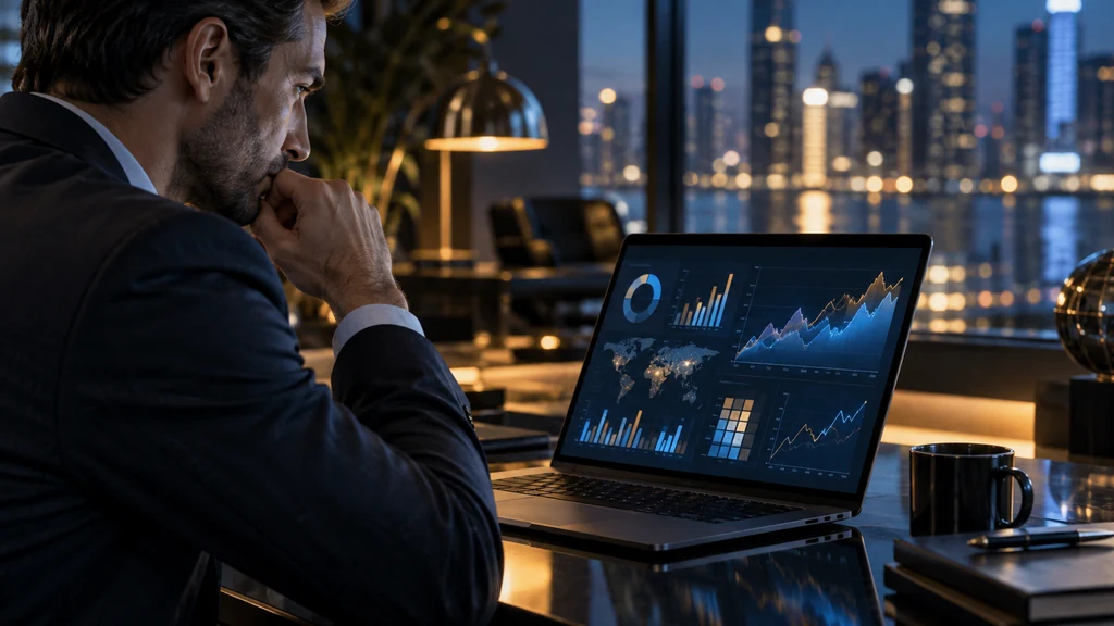 Finanční analytik sleduje trend firemních výdajů na AI