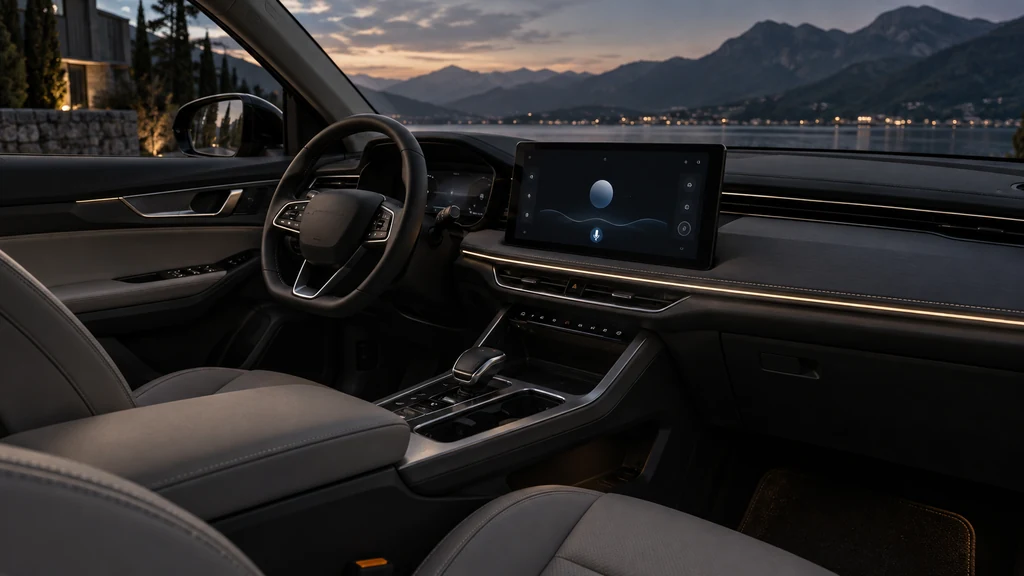 Interiér plug-in hybridního SUV Volvo XC40 s asistentem Gemini na displeji