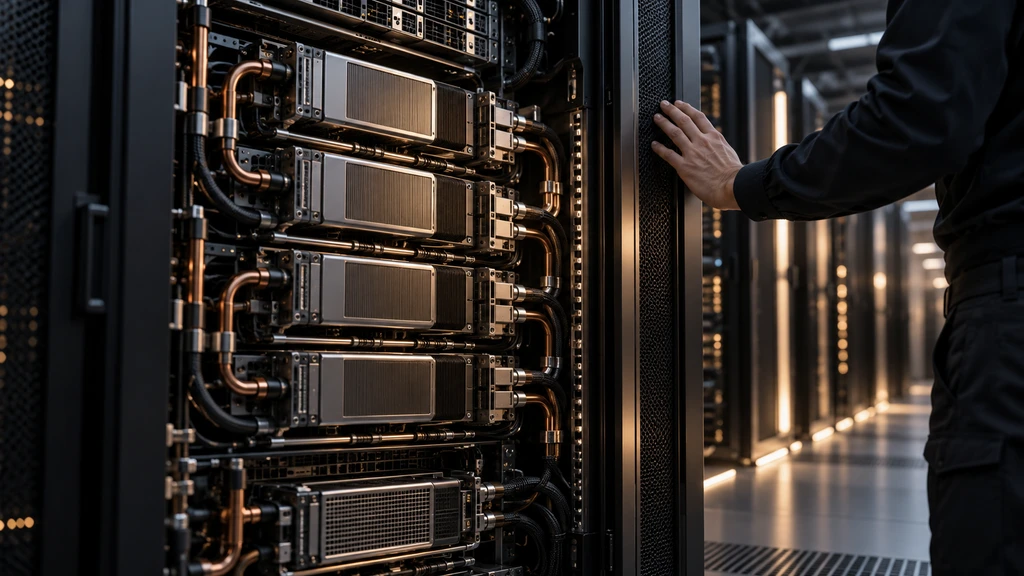 Ilustrační výpočetní server pro provoz AI modelů, nikoli skutečná infrastruktura Kimi.
