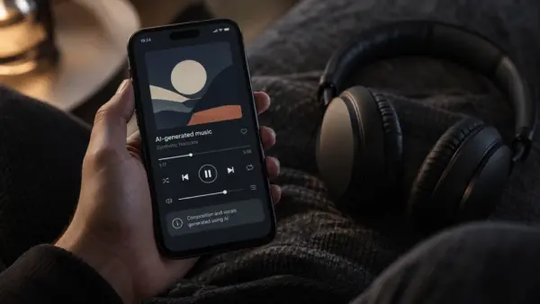 YouTube Music začíná označovat skladby vytvořené převážně generativní AI