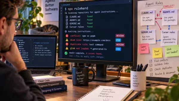 Ruleherd hledá rozpory v instrukcích pro coding agenty