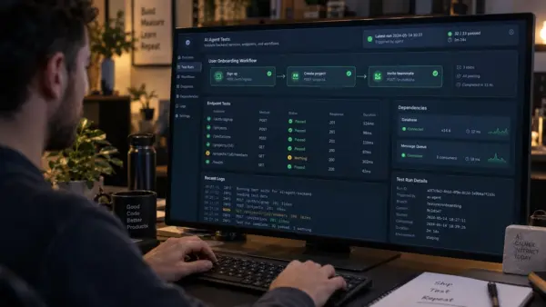 Kerno v1 testuje backendové změny AI agentů proti skutečným službám