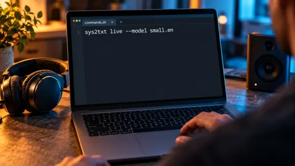 Sys2txt přepisuje systémový zvuk v terminálu pomocí lokálního Whisperu