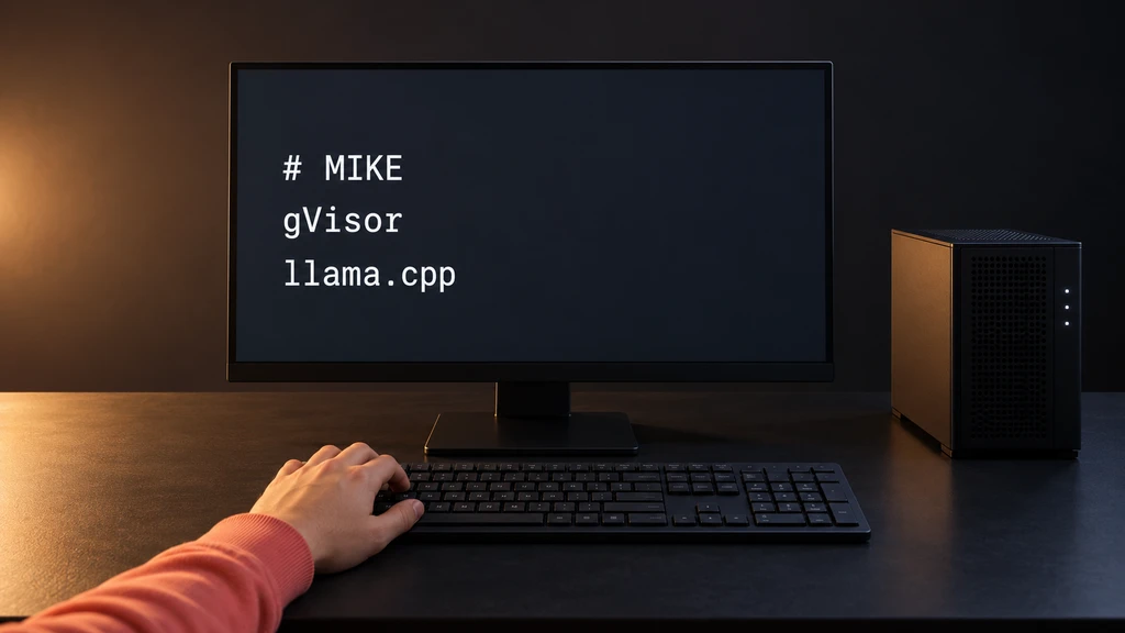 Ilustrační scéna vývojáře čtoucího ukázku z dokumentace projektu MIKE. Nejde o autentický snímek rozhraní aplikace.