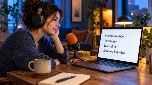 Stream Reducer mění podcasty a videa na přehledy propojené se zdroji