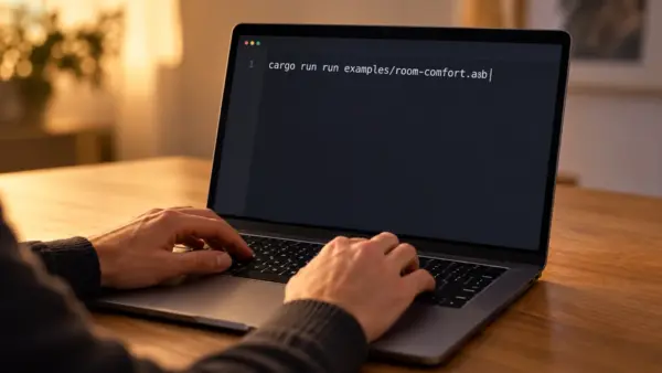Amber-8 používá lokální model jako senzor a řízení programu nechává v kódu