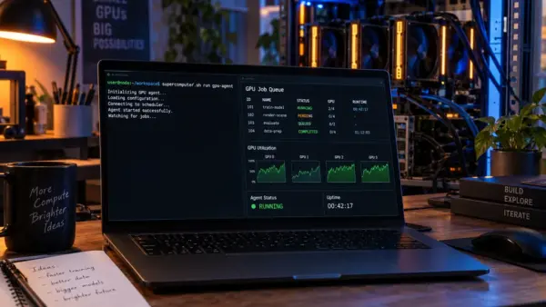 supercomputer.sh nabízí GPU běhy pro agenty a terminál