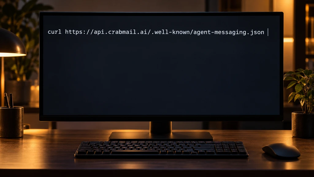 Ilustrační příprava dotazu na veřejný protokolový endpoint služby Crabmail.
