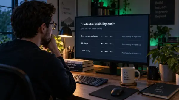 Heldkeys ukazuje přístupové údaje, na které dosáhne programovací AI agent