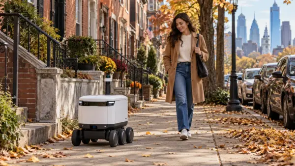 Ve Filadelfii zatkli ženu, která blokovala doručovacího robota